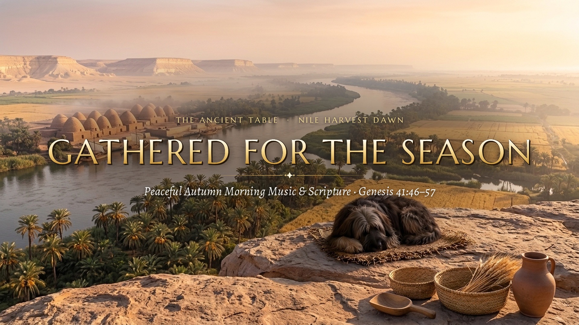 Autumn Morning Music & Scripture | Sunrise Over the Nile Granaries