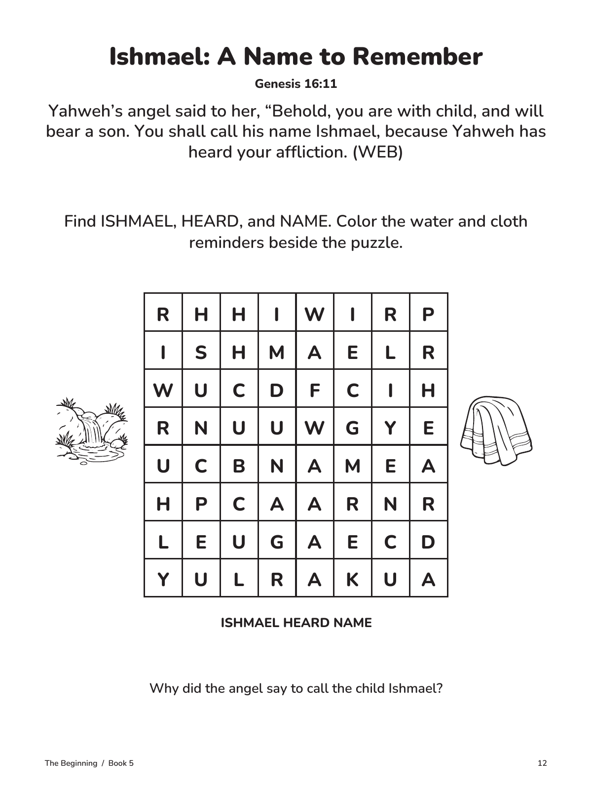 Ishmael: A Name to Remember: actual page 12 from God Hears and Keeps His Promise