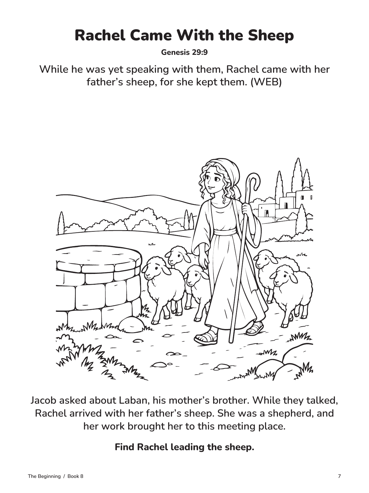 Rachel Came With the Sheep: actual page 7 from Jacob's Growing Family