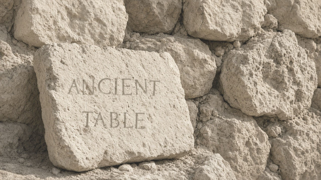 Ancient Table carved in stone