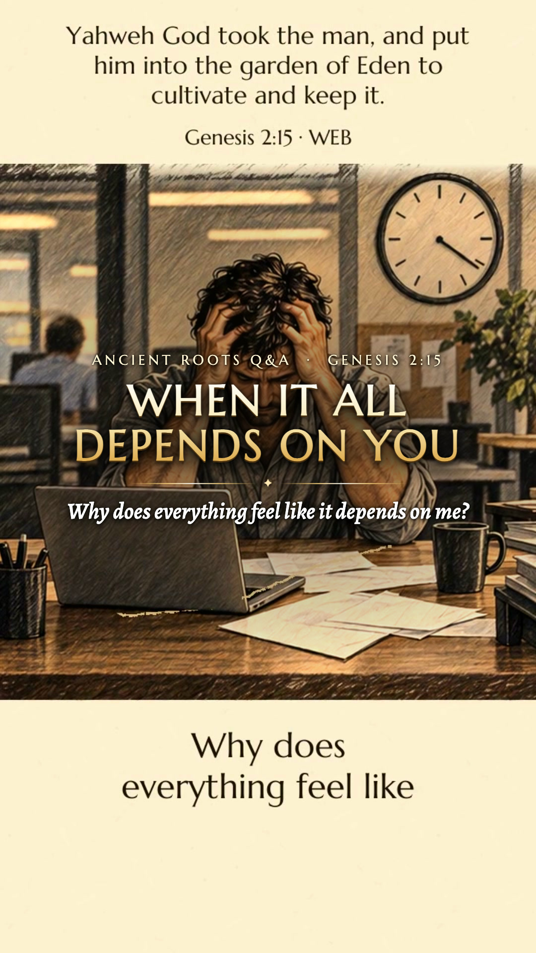 Why does everything feel like it depends on me?